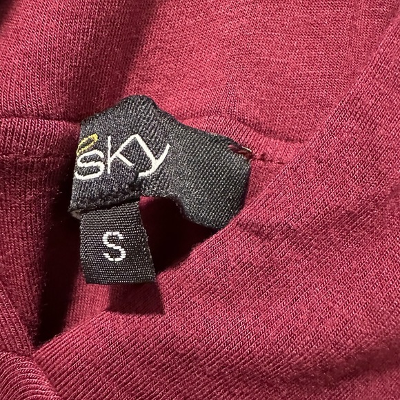 Sky Clothing Dress with crystals and slit Size Small Burgundy Maroon Color - Picture 5 of 7